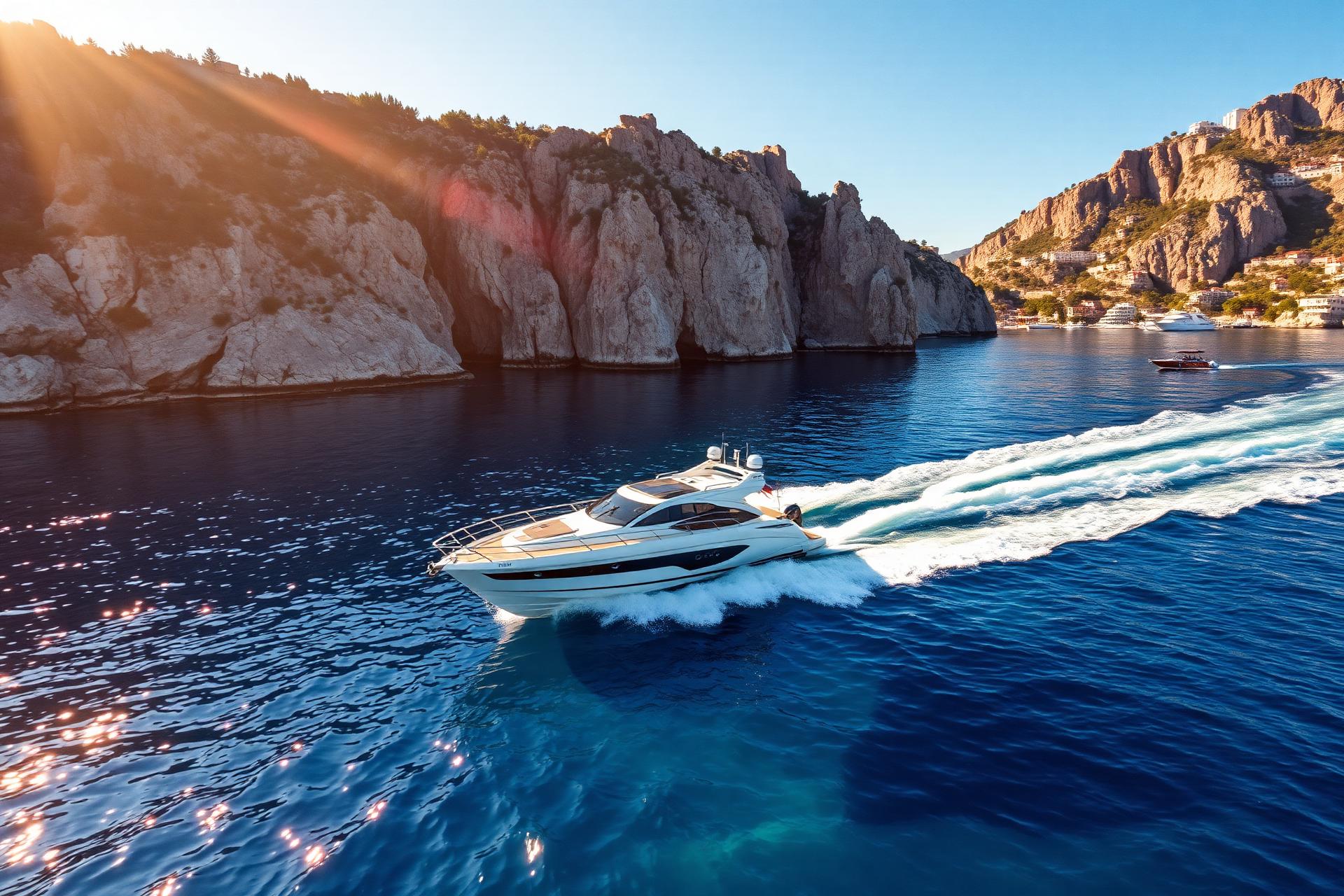 Speedboat in Croatian Adriatic